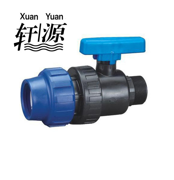 PP compression valve with male thread for irrigation system