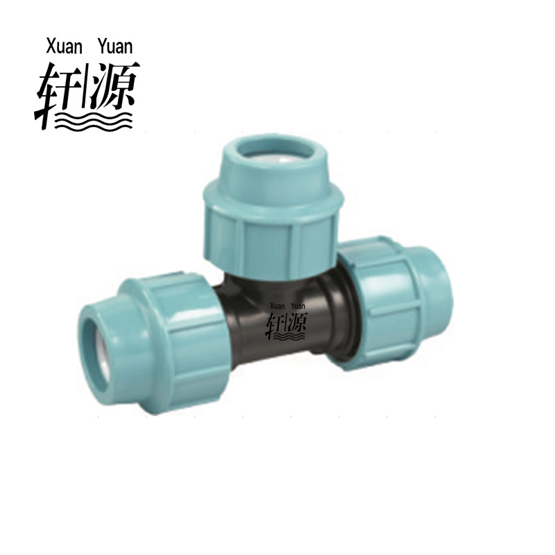 PP Compression Fitting Tee for PepvcPPRpipe Irrigation Fitting