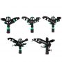1-Inch Female Impact Oscillating Garden Sprinkler with 4-nozzle Spike Type angle-Adjustable Sprayer for Irrigation System Model 9816